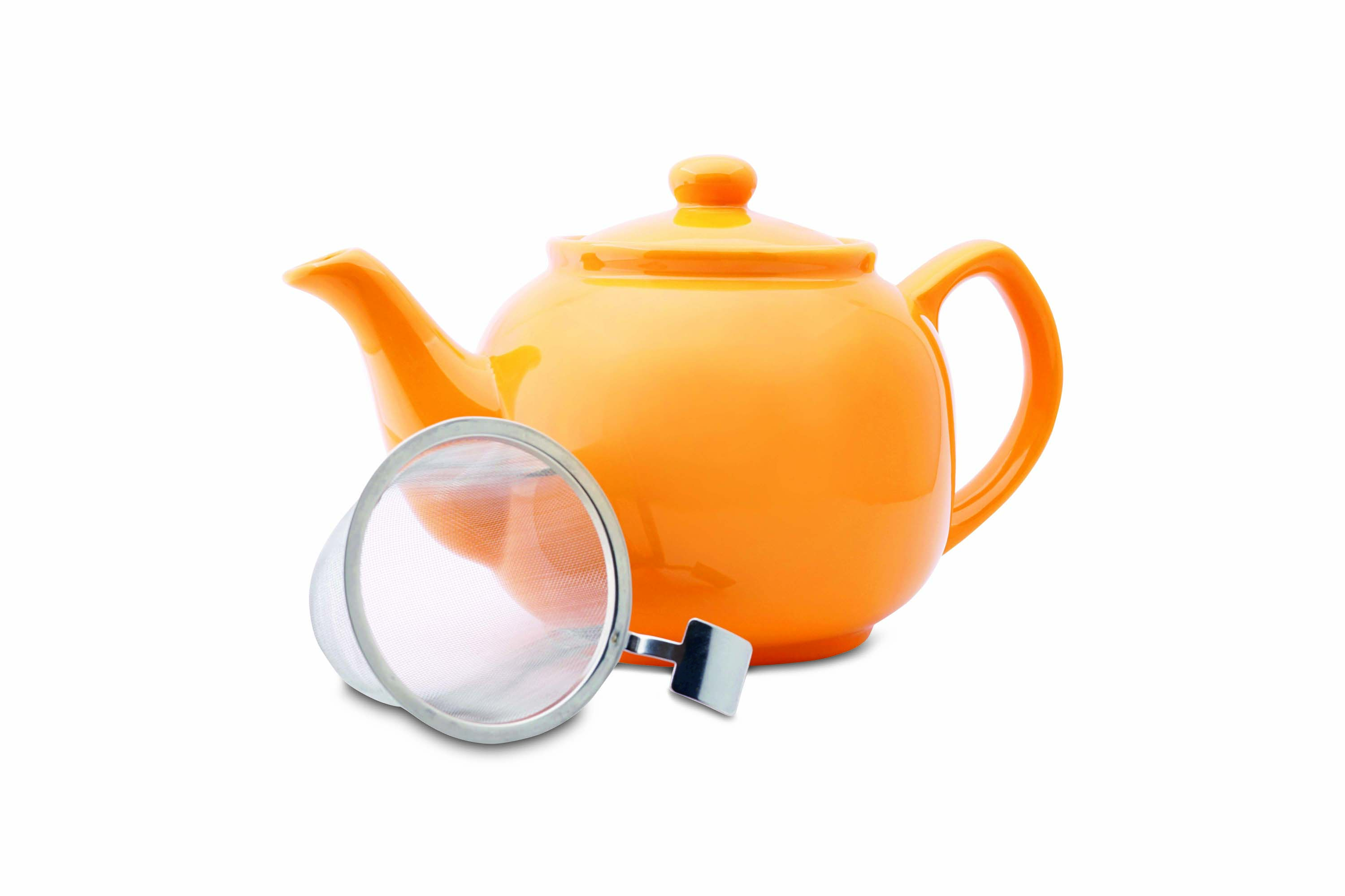 Keramikkanne 1,2l mit Sieb orange