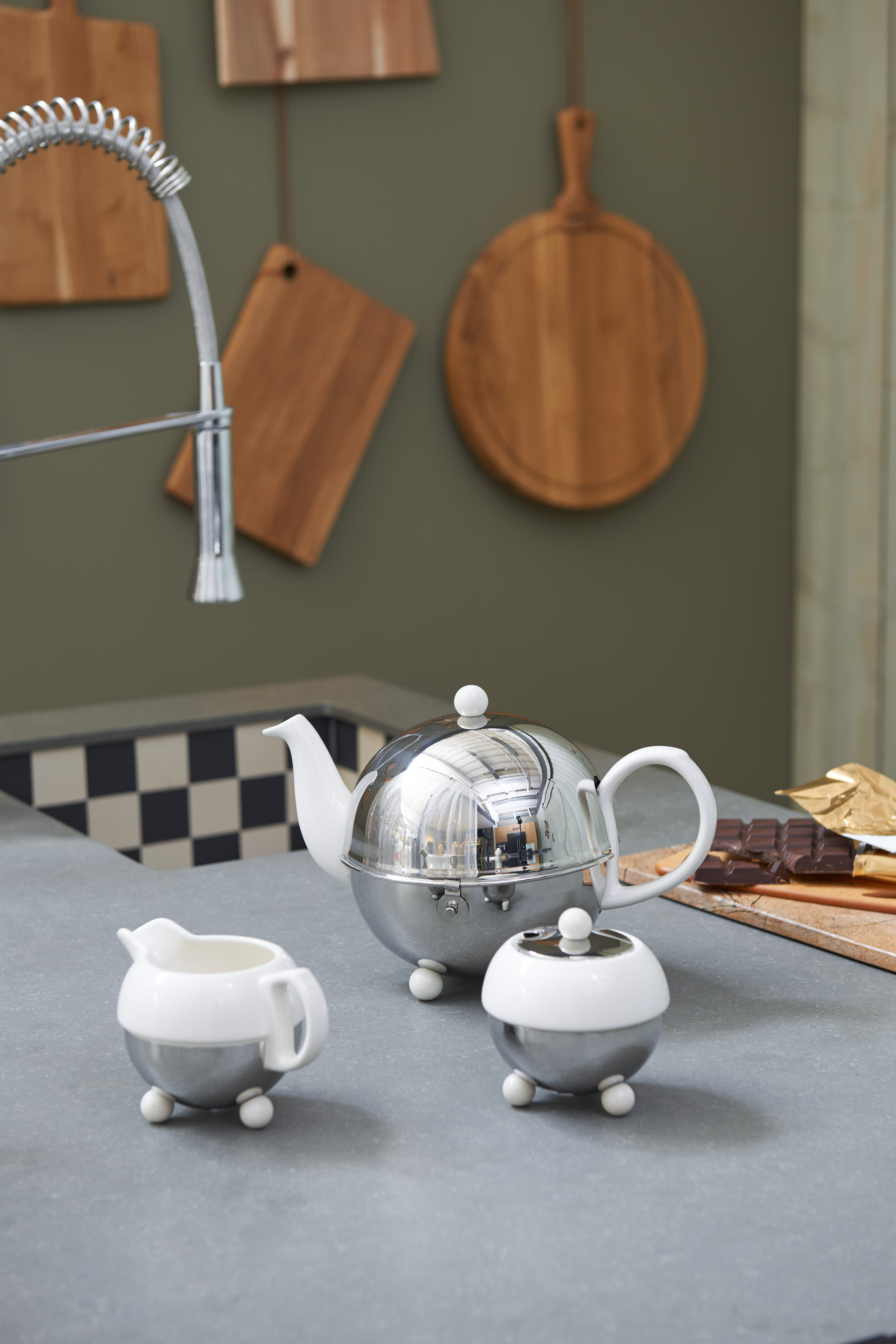 Steingut Teekanne Cosy® mit Isolierhülle- 1,3l , crèmeweiβ